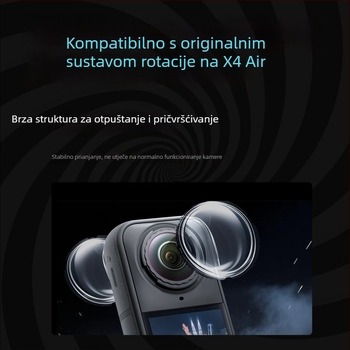 Zaštitni poklopac objektiva za Insta360 X4 Air panoramski objektiv – kaljeno staklo, konstrukcija staklo/plastik, model A-ysx4a-bhj, marka Love xiaou, na skladištu