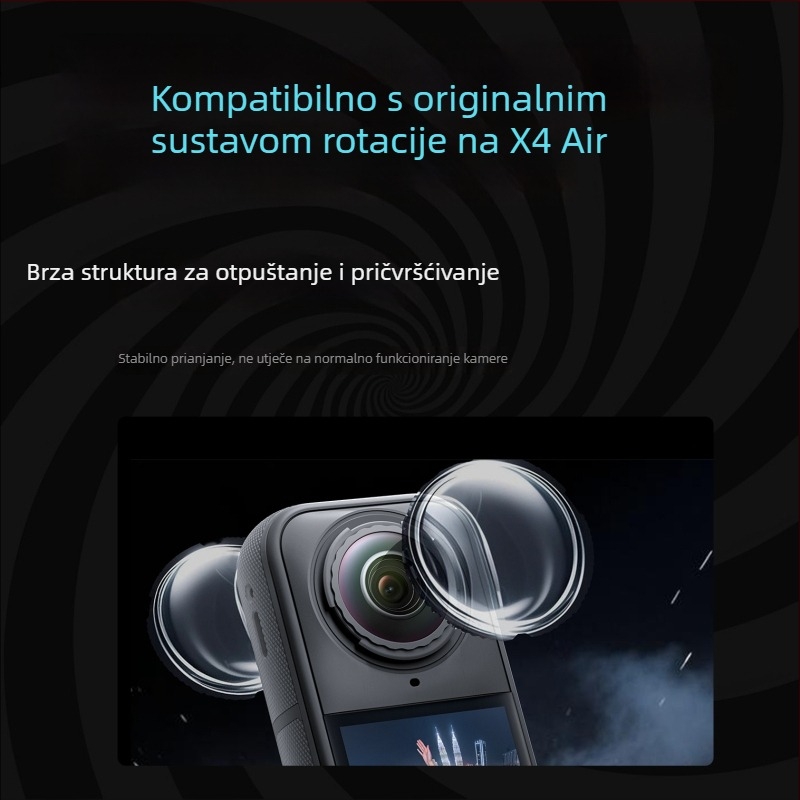 Zaštitni poklopac objektiva za Insta360 X4 Air panoramski objektiv – kaljeno staklo, konstrukcija staklo/plastik, model A-ysx4a-bhj, marka Love xiaou, na skladištu