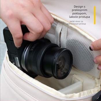 Torba za kameru preko ramena, PU materijal, stil torbe za nošenje, kompatibilna s Canon R50, Sony ZV-E10 i Fujifilm bez ogledala, proljetno izdanje 2025, za kućno pohranjivanje.