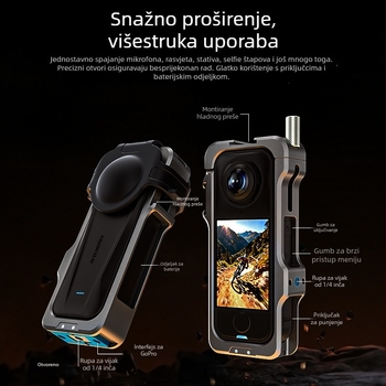 Hepail aluminijska legura metalni okvir za Insta360 X4 Air – proširivi zaštitni okvir