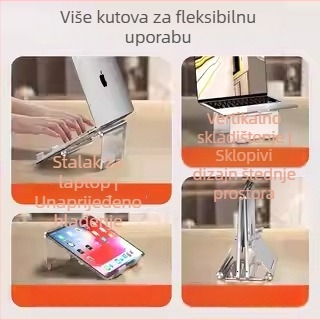 Stalak tri u jednom za prijenosno računalo i mobitel, aluminijska legura, sklopiv, težina 360 g