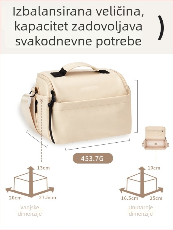 Torba za kameru od PU materijala; vodootporna; ultra laka; antibakterijska; crossbody stil
