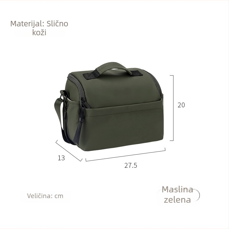 Torba za kameru od PU materijala; vodootporna; ultra laka; antibakterijska; crossbody stil