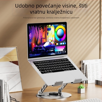 Držač za prijenosno računalo od karbonskog čelika s 360° rotacijom, model X2, 1200 g, 1 m ramena