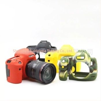 SLR torbica za fotoaparat s silikonovim pokrovom – klasični clutch stil, kompatibilno s Canon 5D3/5DS/5DSR (Materijal: silikon; otpornost na trošenje; otpornost na udarce; Kompatibilni modeli: Canon 5D3/5DS/5DSR)