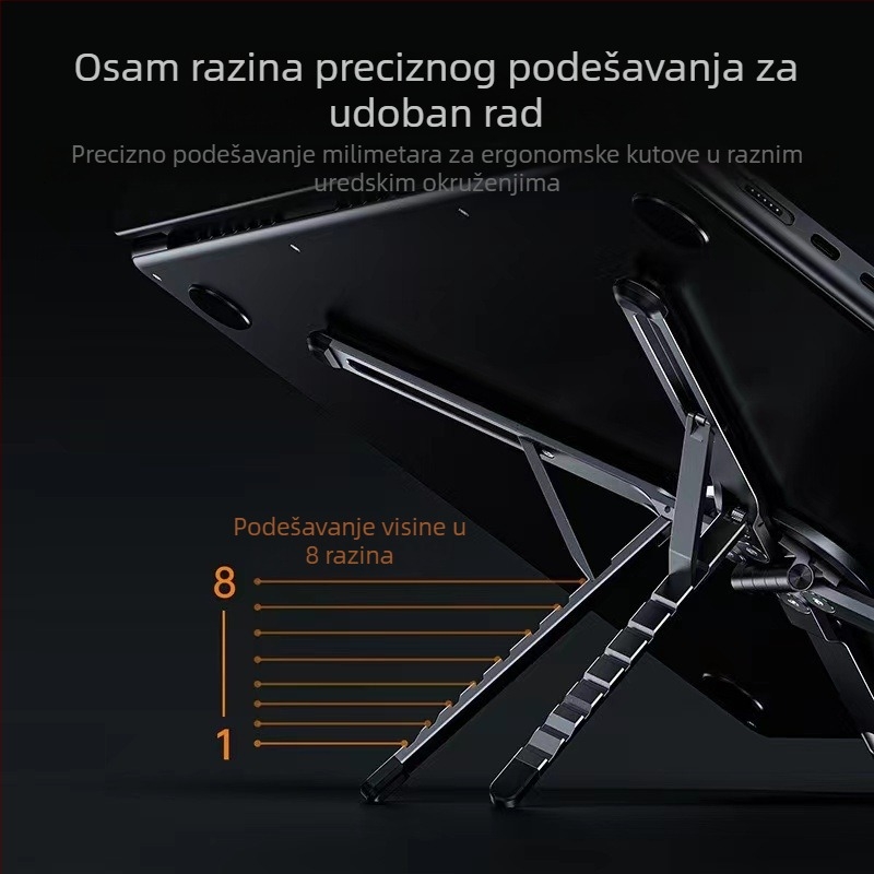 Magnetski držač za tablet od aluminijske legure – sklopivi stolni držač, model A-8, za iPad