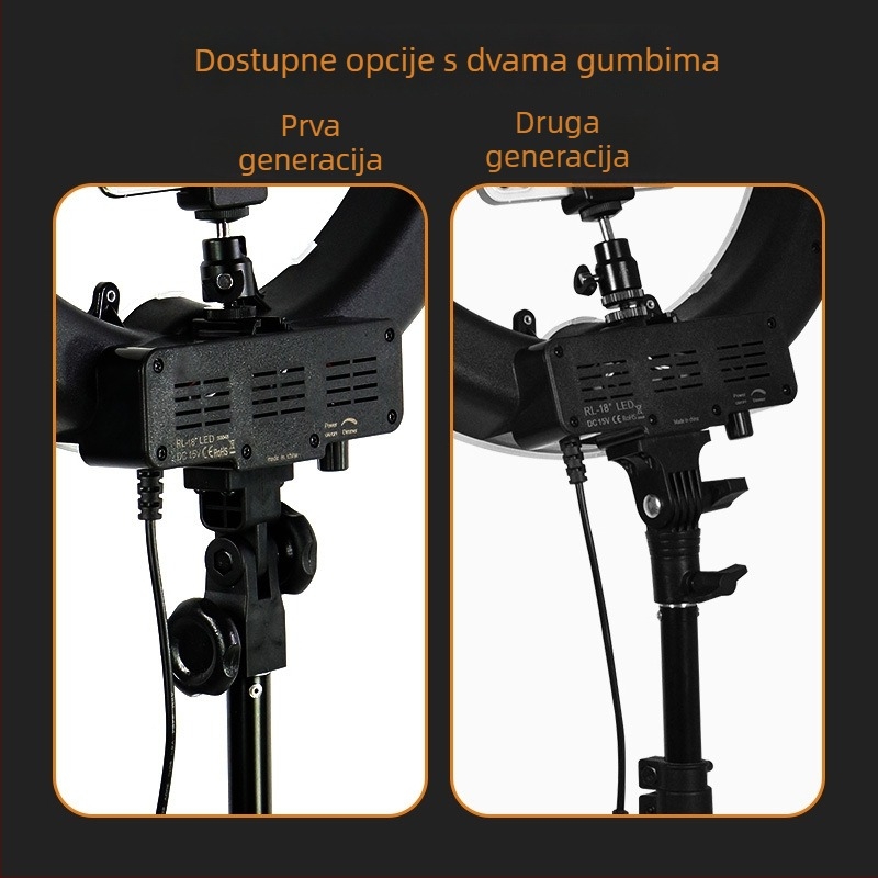 Profesionalno LED osvjetljenje za fotografiju za kamere, 50W, 5500K, promjenjiva jačina svjetla, 100–240V