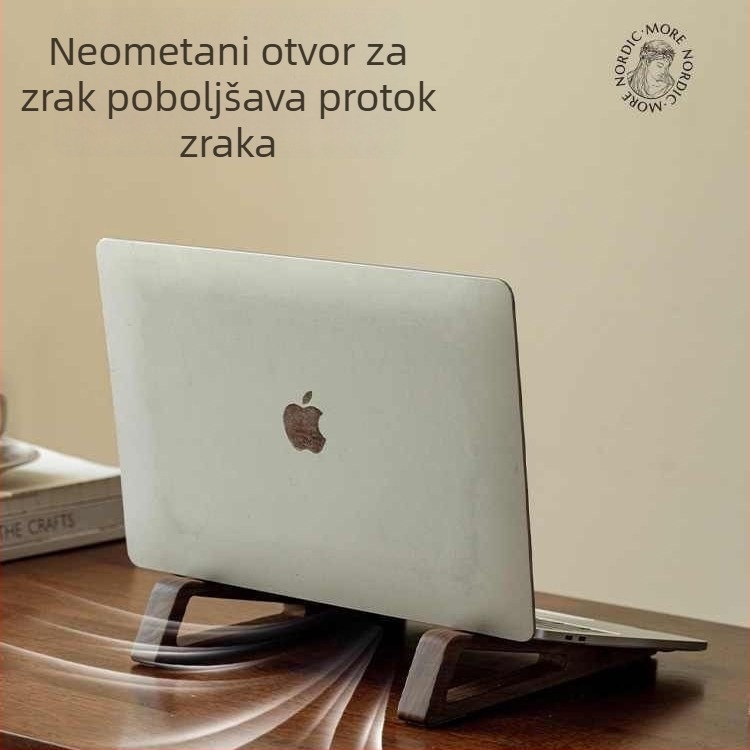Držač za laptop od bambusa za stol – povećanje visine, prenosno, mini držač za tablet