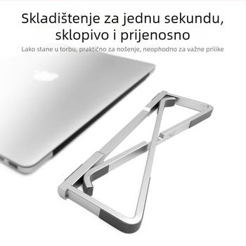 Stalak za laptop, aluminijska legura, sklopiva, model L230, kompatibilan s 001, težina 0,5 kg