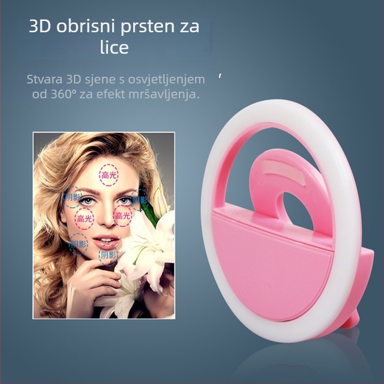 LED rasvjetno svjetlo za streaming i selfie, 3W, 5V DC, Shenzhen, praktično