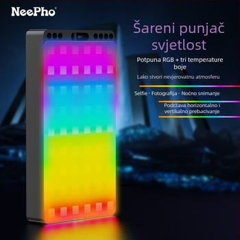 NP-L3 RGB fotografija dopunjujuće svjetlo za mobitel – prijenosno ručno svjetlo za live streaming i fotografiju, višenamjensko podešavanje, <10W, 3,7V