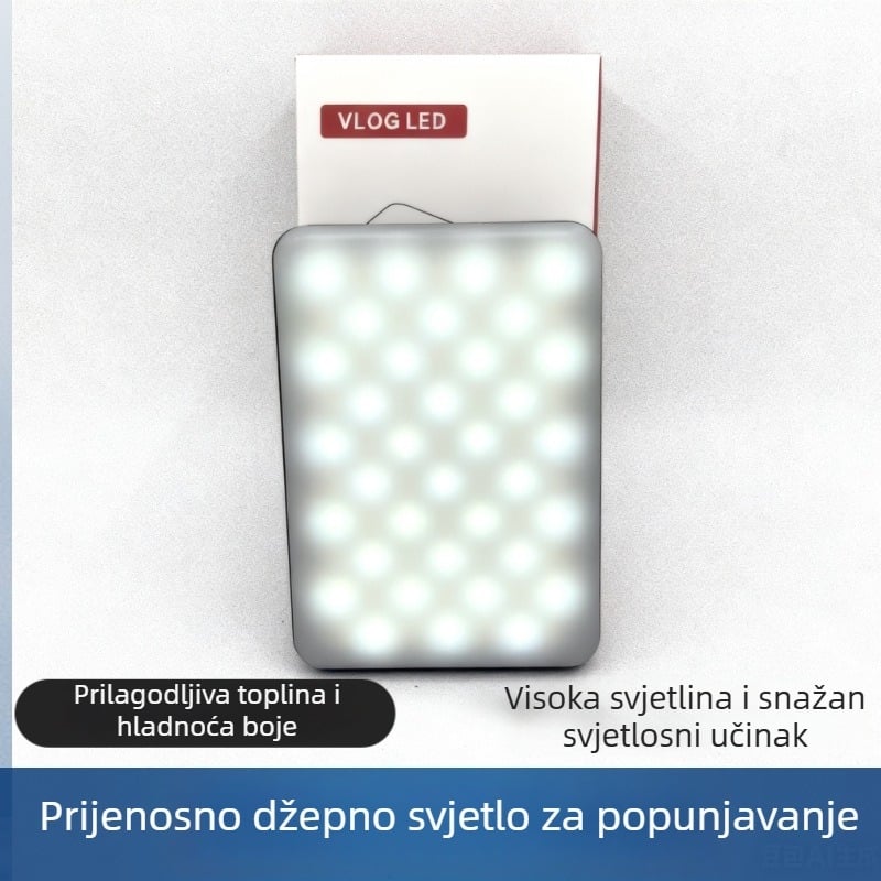 LED rasvjeta za fotografiju i prijenos uživo – 5W, 5V, ugrađena baterija, ručno korištenje