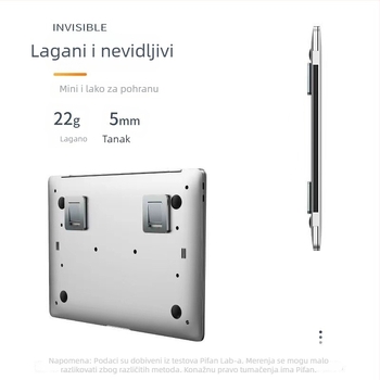 Držač za prijenosno računalo od aluminijske legure, univerzalna kompatibilnost, prstenasti tip, 22 g