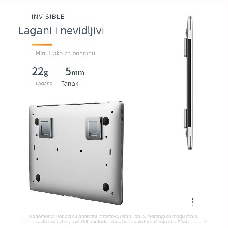 Držač za prijenosno računalo od aluminijske legure, univerzalna kompatibilnost, prstenasti tip, 22 g