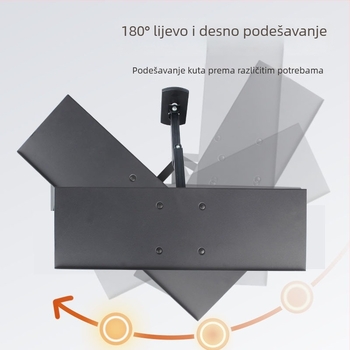 Rotirajući zidni stalak za tipkovnicu i monitor | Aluminijska legura | Model: Hx02+ duga ladica | Kompatibilno s: Hx02 paleta | Težina: 4000 g