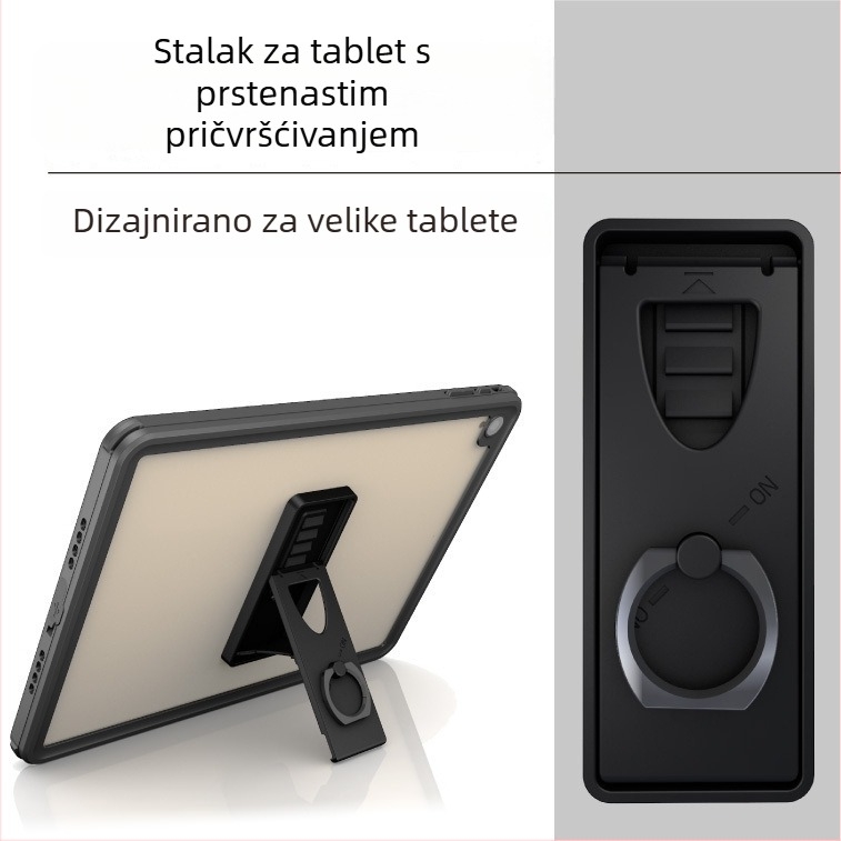 Stalak za tablet s ljepilnim prstenom za iPad – za igranje i čitanje, stolni nosač s podiznim dizajnom