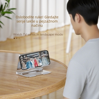 Držač tableta od aluminijske legure, sklopivi s 360° okretom, ugrađena hlađenja, podizačka baza, kompatibilan s iPad/iPhone/iPod touch
