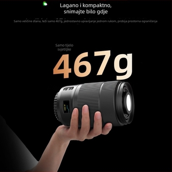 Prijenosno COB LED osvjetljenje s RGB, za fotografiju na otvorenom i portrete, s ugrađenom baterijom, regulirana temperatura boje 2500K–9900K