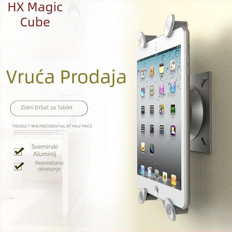 Držač za tablet PM01/PID(B) – Univerzalna višenamjenska zidna podrška za krevetu i kuhinju s VESA adapterom, težina 0,5 kg