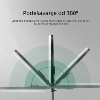 Kružna svjetiljka s držačem za telefon - LED dopunsko osvjetljenje, tri boje temperature, prilagodljivo, 5V, 10–50W