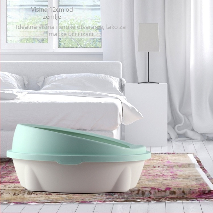 Poluzatvorena kutija za mačke, dizajn protiv pukotina, plastična konstrukcija