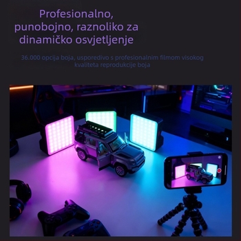 RGB rasvjeta za fotografiju, prijenosno ručno osvjetljenje za live streaming i vanjske portrete, model P20RGB, 10-50W, temperatura boje 2500K-9900K, ugrađena baterija