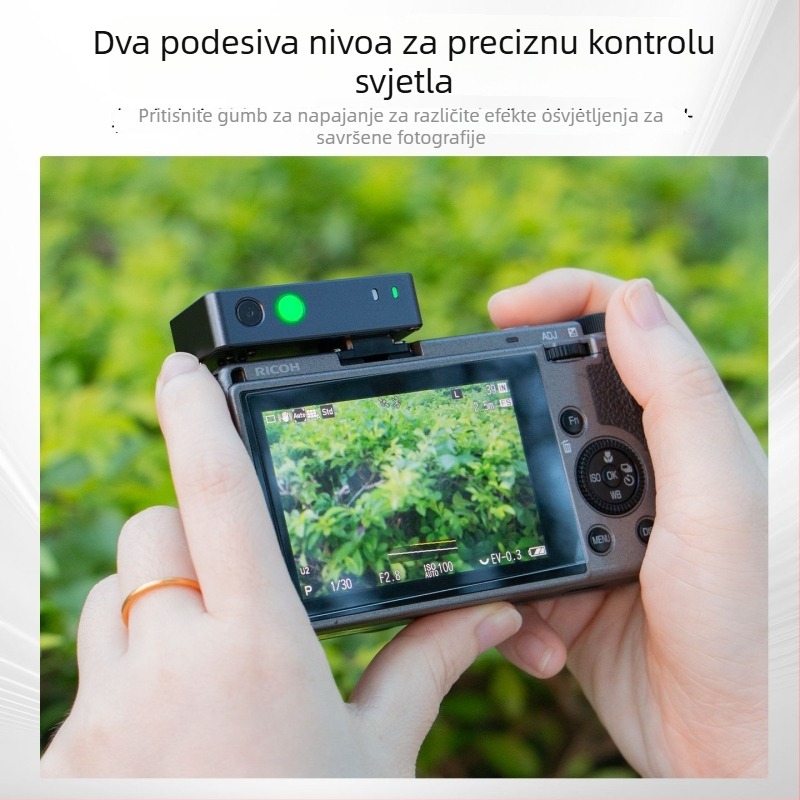 Meidaliang F20 Bljeskalica za kameru, glava E-14, 6500K, regulacija jačine svjetla, neovisno napajanje
