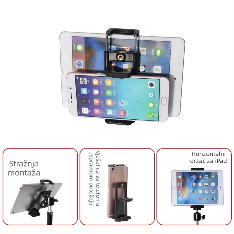 Delong klip za tablet i telefon — nosač/baza za tablet, model DL210319, kompatibilan s iPad i iPhone generacijama, težina 0,07 kg