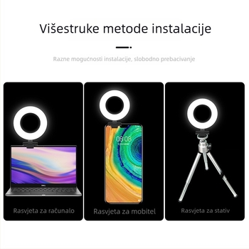 Infield E3 6-inčni LED svjetlo za dopunu za mobilno livestreamanje, džepno USB svjetlo za selfie s mekim svjetlom