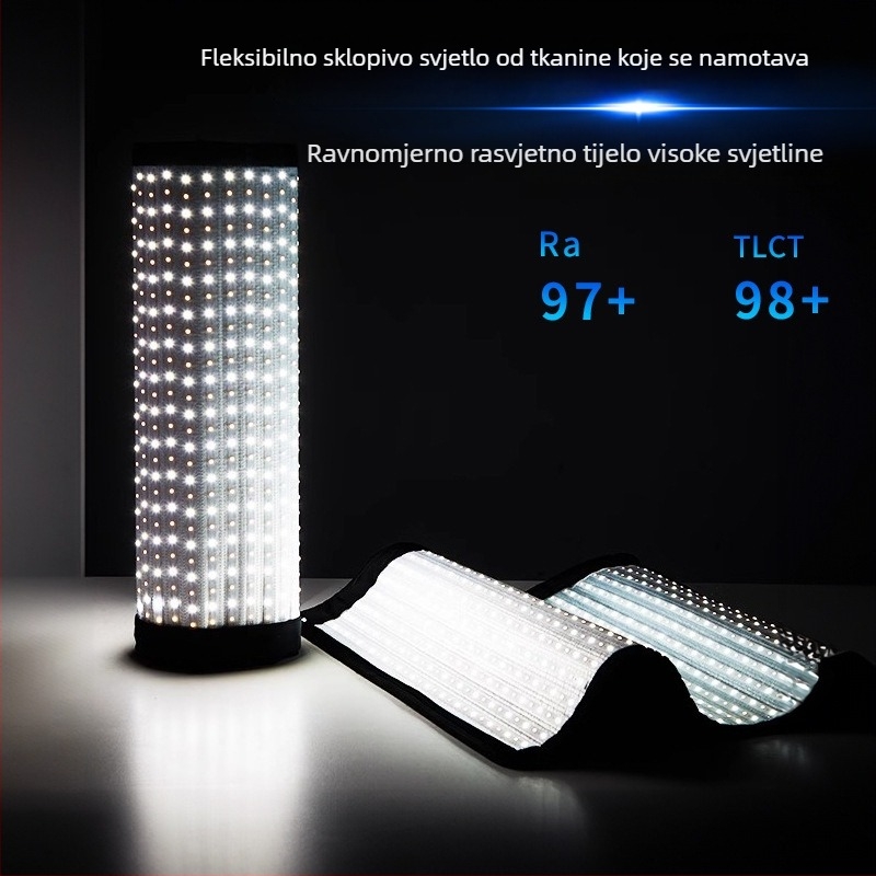 WOLFGANG 150W LED fleksibilna rola svjetiljka s dvostrukom temperaturom boje, mreža za kameru u obliku saća, stropno osvjetljenje za live streaming