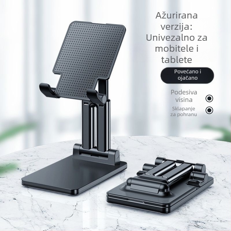 Sklopivi stolni držač za tablet s rotacijom i podizanjem, metalna konstrukcija