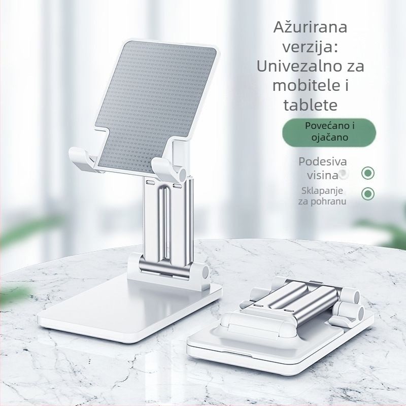 Sklopivi stolni držač za tablet s rotacijom i podizanjem, metalna konstrukcija