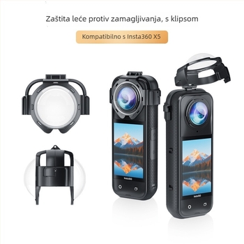 X5 staklena zaštitna leća protiv magljenja za Insta360 X5 – Materijal: staklo+ABS; Kompatibilan model: Insta360 X5; Ispis logotipa: Da; Uključuje: zaštitno staklo, alkoholska vata, upute