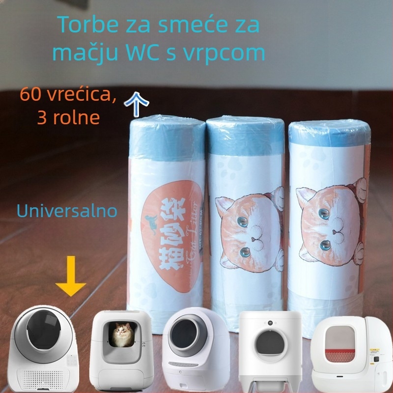 Torba za otpad za kutiju za mačji pijesak – stil prsluka, bez uvoza