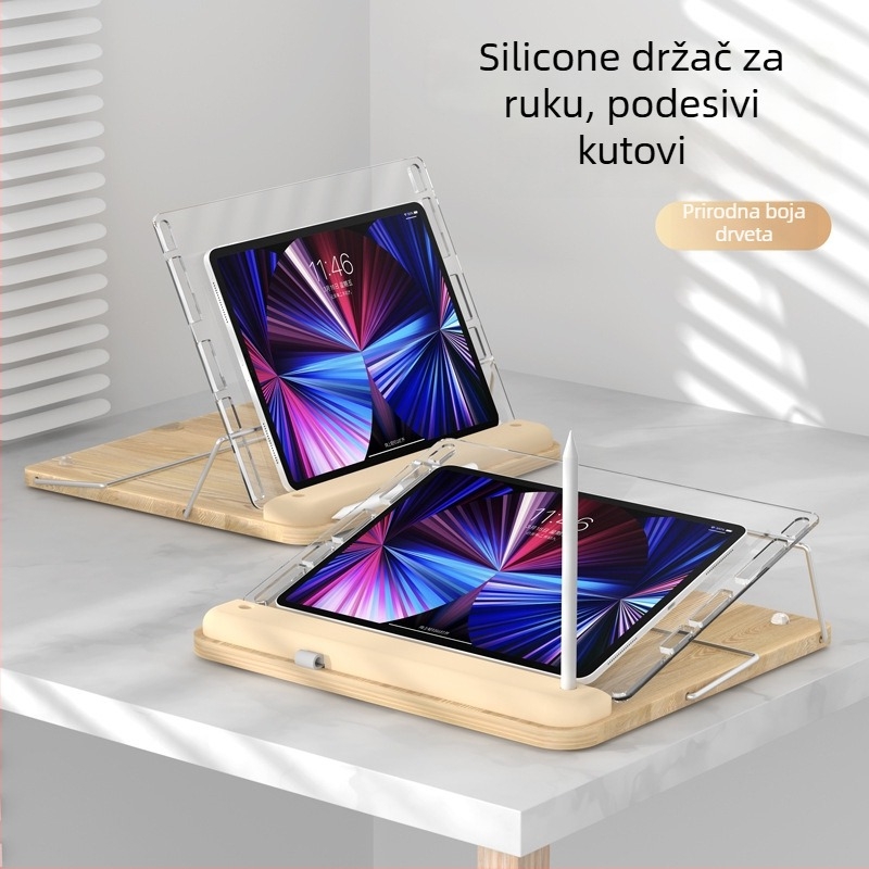 Držač za crtanje iPad-a, 2. generacija, podesiv kut, stolni drveni stalak za online učenje