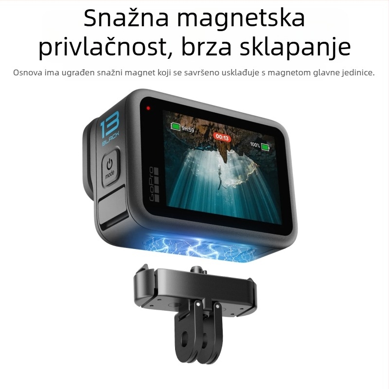 GoPro HERO13 magnetska baza za brzo oslobađanje s dvije kandže od legure