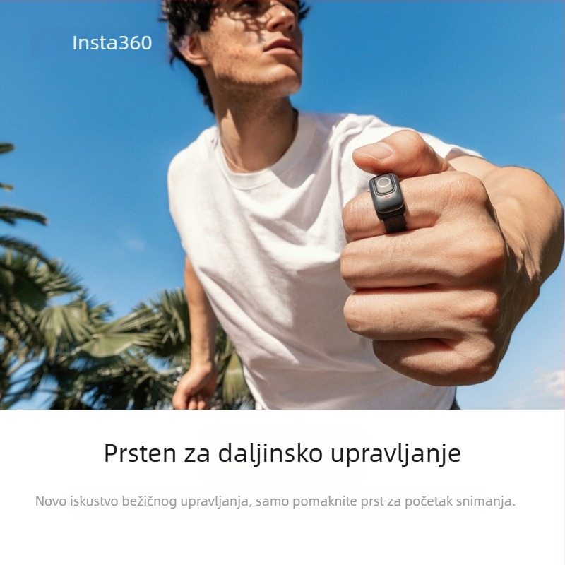 Shadowstone Daljinski prsten za Insta360 GO Ultra - kompatibilan s Insta360 GO Ultra; materijali: plast, metal, elastična traka; ispis logotipa: nije podržan