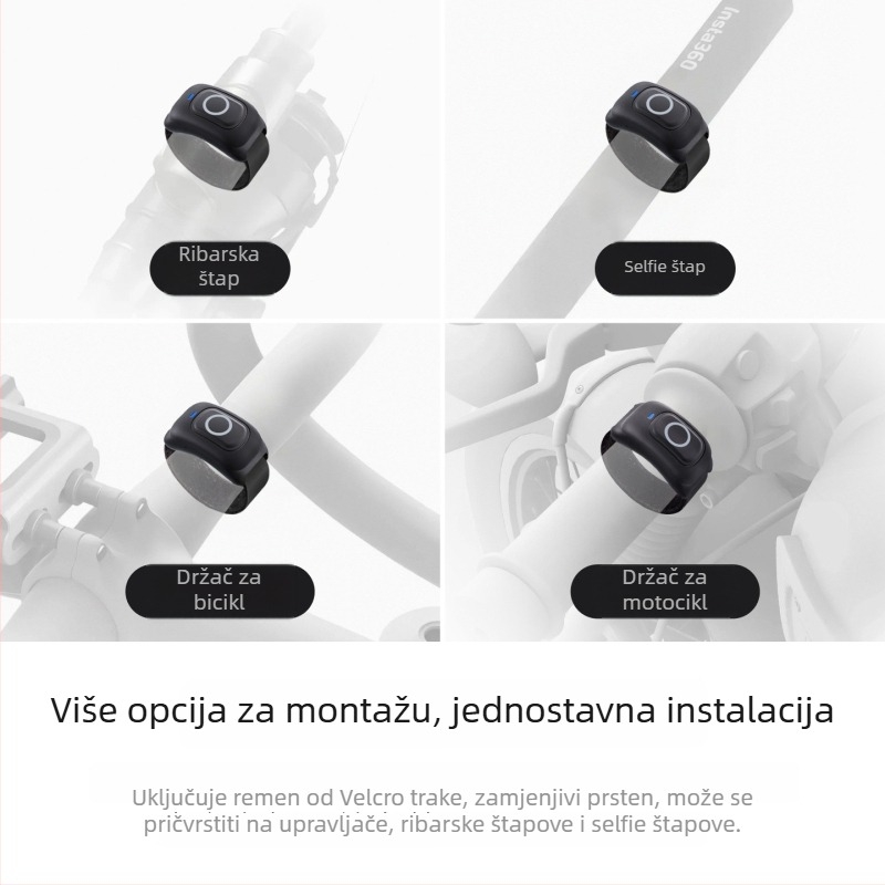 Shadowstone Daljinski prsten za Insta360 GO Ultra - kompatibilan s Insta360 GO Ultra; materijali: plast, metal, elastična traka; ispis logotipa: nije podržan