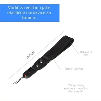 Kamera narukvica za zapešće s debelim potapljačkim materijalom, brzo-otpuštajuća kopča i izdržljiva mikrovlakna koža; Model 20250526; nosivost 50 kg; kompatibilno s DSLR i mirrorless kamerama