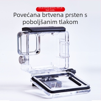 GOPRO HERO 4K vodootporna kutija A-GPH-WC – Materijal: polikarbonat + kaljeno staklo, Logo po želji, Uključuje: kućište, baza, T-bolt, alkoholni ubrus, anti-fog list