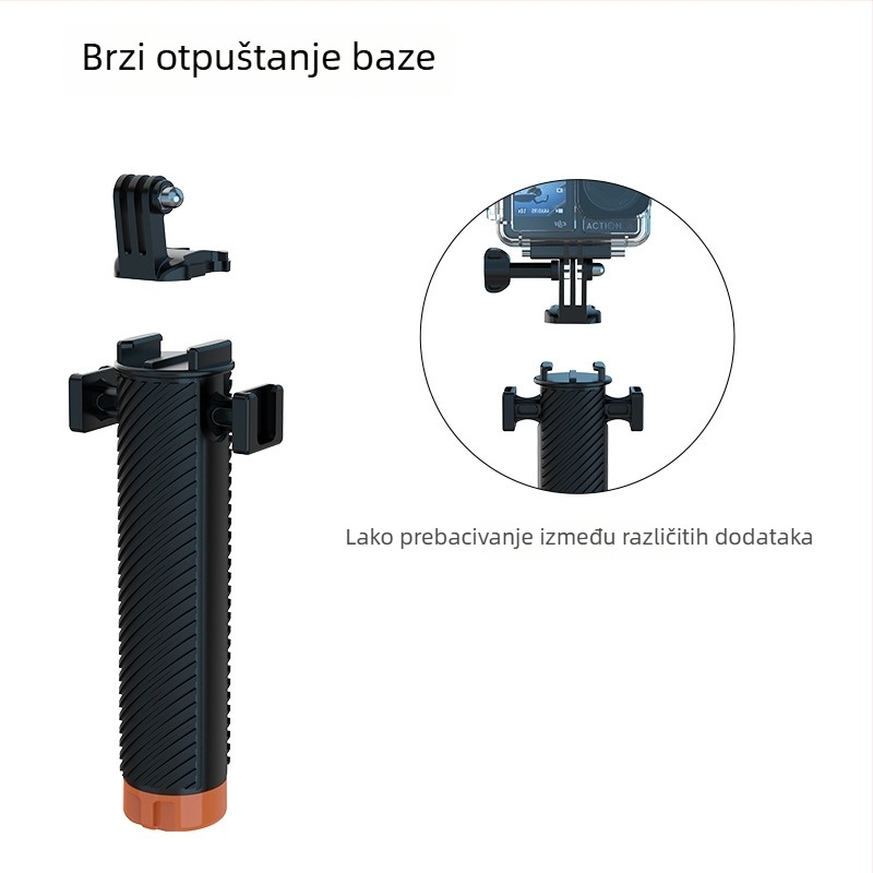 Plutajući štapić za akcijske kamere – kompatibilan s GoPro 12, Shadow Stone, Insta360, Action4/3; ABS+EVA+PC materijali, 85 g, štiti kućište i osigurava kameru