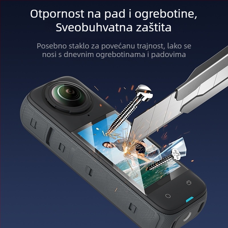 Zaštitno staklo za zaslon Insta360 X4/X5, model S6-FLM-04-TIS, bez logotipa