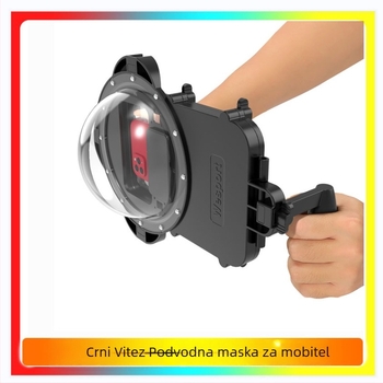 Potapljačka maska sa stabilizatorom za snimanje mobitelom pod vodom — Wesport, model Mobile phone diving mask, univerzalno za telefone, materijal: plastika, moguć ispis LOGO-a