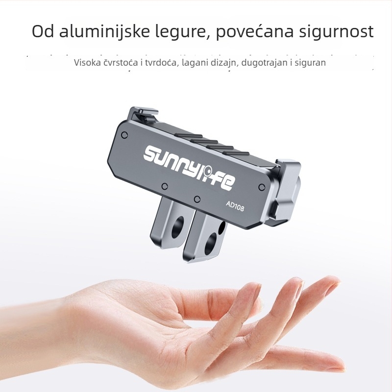 Sunnylife Osmo Nano Action 6 magnetski adapter, aluminijska legura + magnet + silikon, dvostruko brzo otpuštanje