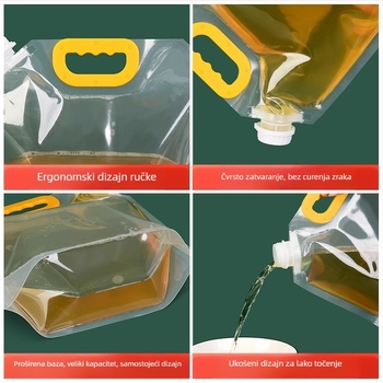 Kamperska sklopiva plastična vrećica za vodu – prenosna, velikog kapaciteta, prehrambena kvaliteta, vodonepropusna