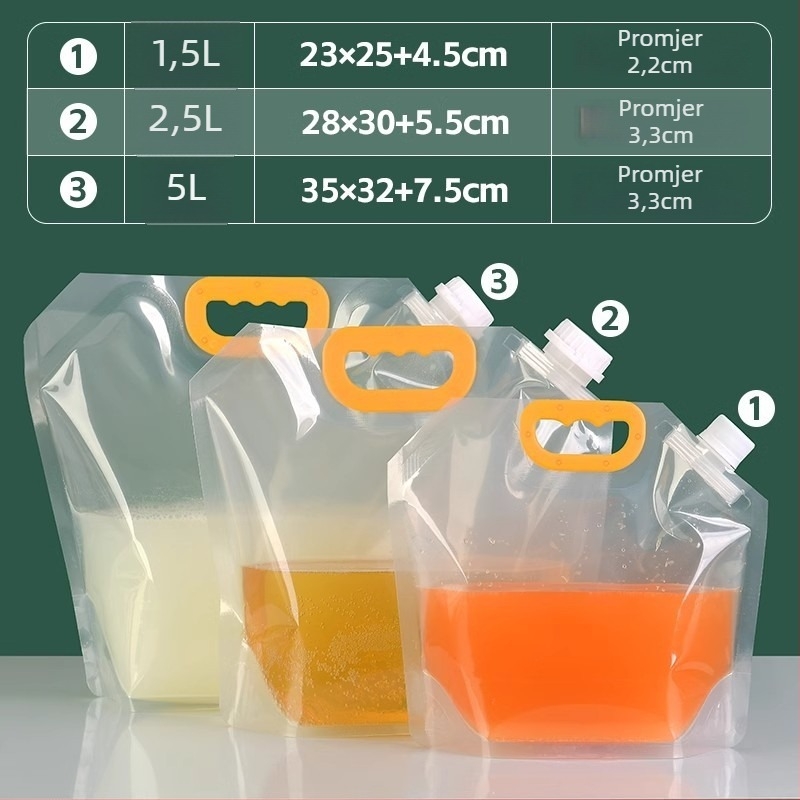 Kamperska sklopiva plastična vrećica za vodu – prenosna, velikog kapaciteta, prehrambena kvaliteta, vodonepropusna