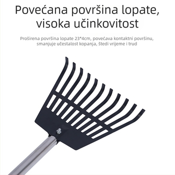 Set za skupljanje izmeta kućnih ljubimaca od nehrđajućeg čelika s odvojivom čistom lopaticom – višenamjenski vrtni alat za perad