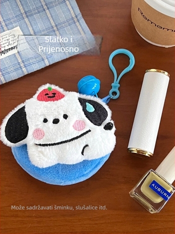 Plišana novčanik za novčiće – dizajn životinja, svježi i sladak stil, višenamjensko skladištenje za novčiće, slušalice i ruž, 22,7 g