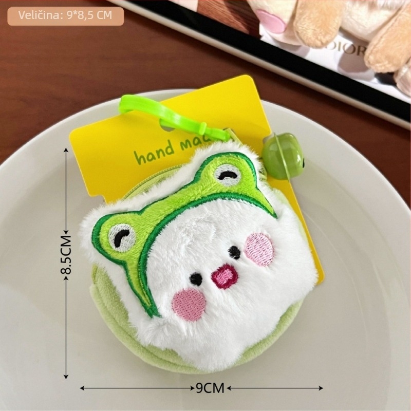 Plišana novčanik za novčiće – dizajn životinja, svježi i sladak stil, višenamjensko skladištenje za novčiće, slušalice i ruž, 22,7 g