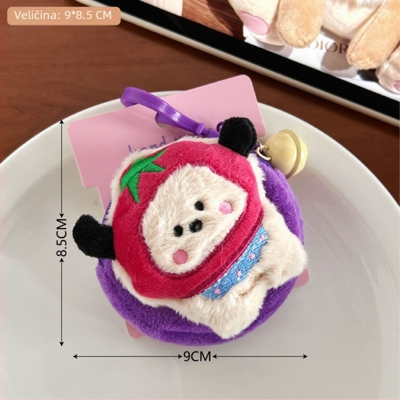 Plišana novčanik za novčiće – dizajn životinja, svježi i sladak stil, višenamjensko skladištenje za novčiće, slušalice i ruž, 22,7 g